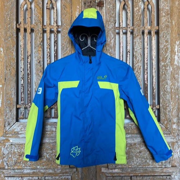 JACK WOLFSKIN BLUE SOFTSHELL JACKET 9 - 10 BOYS